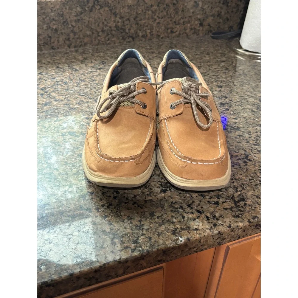 Sperry Top-Sider Billfish Tan Leather Boat Shoes Kids 6.5M YB46122A Loafers